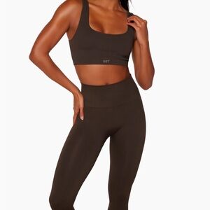 SET Active Brown Ribbed Workout Set